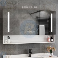 Smart Bathroom Mirror Cabinet with Light Demisting Bathroom Wall-Mounted Cosmetic Mirror Cabinet Integrated Storage EW85