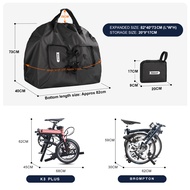 Rhinowalk Folding Bicycle Carrying Bag 14-20 Inch Portable Folding Bicycle Storage Bag Front Handlebar Bag Cycling Luggage Storage Bag Outdoor Travel Handbag Folding Bicycle Accessories For Brompton and 3Sixty