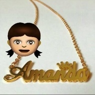 24k gold plated name necklace