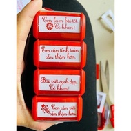 Wooden sign review (red ink review stamp set)