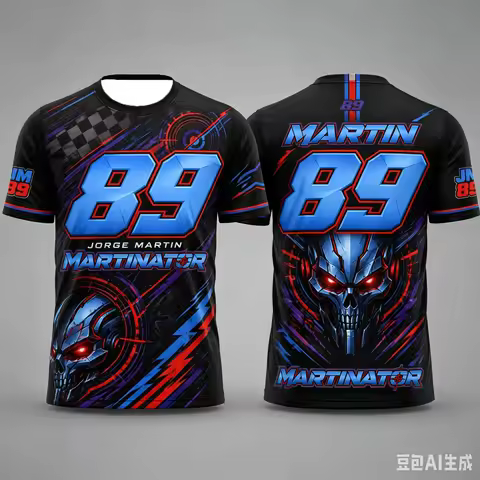 Jorge Martin 89 Martinator Racing T-shirt Men Women MotoGP Motorcycle Jersey 3D Print Skull Short Sl