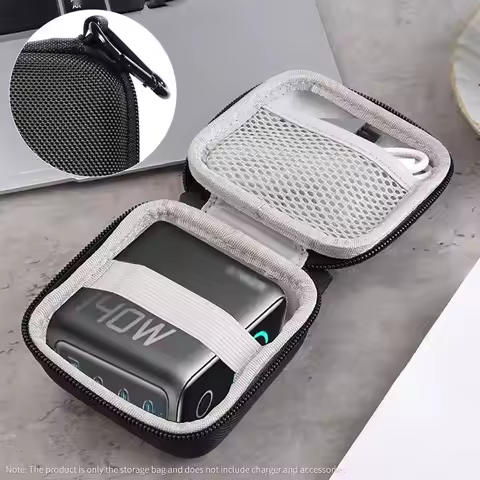 Hard Charger Storage Bag Black EVA Digital Display Charger Intelligent Digital Display Charger Carry
