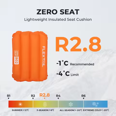 FLEXTAIL Ultralight Inflatable Travel Cushion with 2.8 R-Value, Portable Seat Cushion with Carrying 