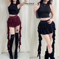 ( ORANGE STUDIOS ) REAL PICTURE - Ready to Fire - Carnelian Skirt - 2-Layer Tassel Design Skirt Made