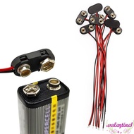 VALENTINE1 10Pcs Battery Holder Clip, I / T Type Cable Snap on Battery Clip Connector, 9 Volt Batter