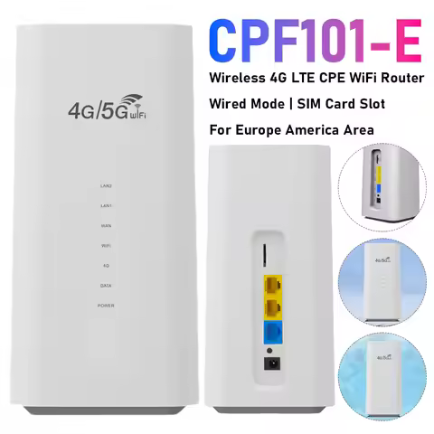 4G LTE WiFi Router 300Mbps 4G LTE CPE Router with SIM Card Slot Wireless Modem 3 RJ45 Internal Anten