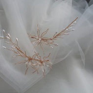 雪稻穗-手工水晶花樹脂飾品 新娘頭飾/伴娘配飾
