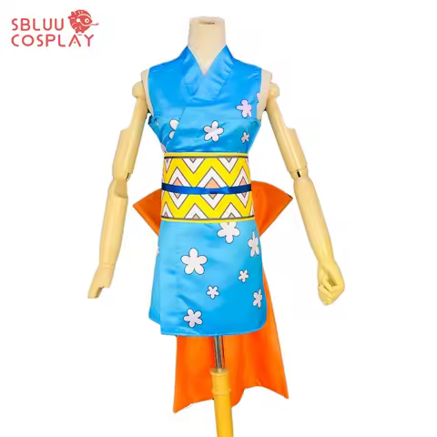 SBluuCosplay Anime Wano Country Nami Kimono Cosplay Costume
