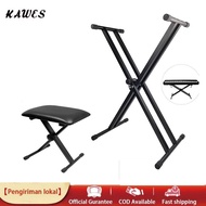 TOMBOL KAWES Piano Keyboard Stand Double X Adjustable Digital Piano Stand for 61/88 Keyboard Buttons