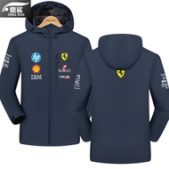 เสื้อแจ็คเก็ตกันน้ำ F1 Scuderia Ferrari เสื้อแจ็คเก็ตฤดูใบไม้ผลิฤดูร้อนฤดูใบไม้ร่วงฤดูหนาวสำหรับผู้ช
