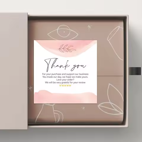 30pcs 8*8cm Thank You Cards for Small Business - Order Confirmation & Appreciation Labels Decorative