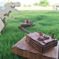 【手作DIY】軍事 坦克車 組裝 交通工具 模型 木製玩具 木質 質感