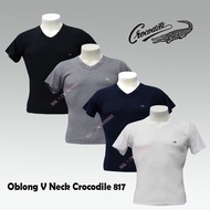 Limited Men's Plain T-Shirt V-neck Crocodile 817