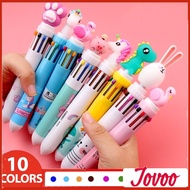 Pen Comel 10in1 Cartoon Pen 10 color Retractable Unicorn Dinosaur ten colors kids cute ball student 