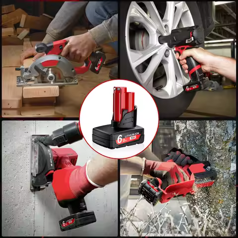 For Milwaukee 12V Tool Battery For Milwaukee 6000mAh Lithium Battery Impact Wrench Drill Power Tools