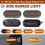 For VW Golf 3 4 MK3 MK4 Passat 3BG Polo 6N 9N Bora Vento 2PCS Led Dynamic Side Marker Turn Signal Li