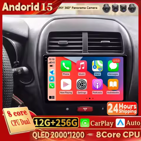 Android 15 For Mitsubishi ASX 1 2010-2016 2K QLED Stereo Car Radio Multimedia Video Player GPS AI Vo