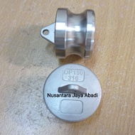 Camlock Stainless 316 DP 1 1 1/ 2" inch DP 150 Male Quick Coupling Cover