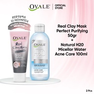 [Bundle Real Clay Mask + Micellar Water] Ovale Real Clay Mask Perffect Purifying Tube 50g + Ovale Mi