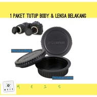 1 Set Rear Cap Tutup Lensa Body Canon 50D 60D 70D 77D 80D 90D