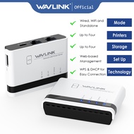 WAVLINK USB Wireless Print Server WiFi Print Server with 10/100Mbps LAN Bridge Support Wired Wireles