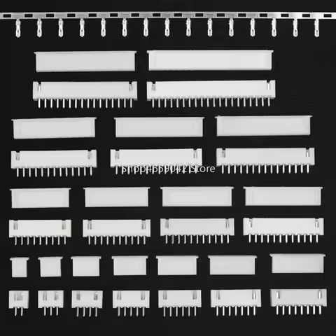 10sets XH 2.5mm Connector Male Strip Pin Header + Housing + Crimps (JST XH Style) 2P 3P 4P 5P 6P 7P 