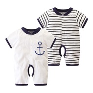Newborn Baby Clothes 0-3 Months Baby Romper Pure Cotton Jumpsuit 6 Thin Short-Sleeved Newborn Clothe