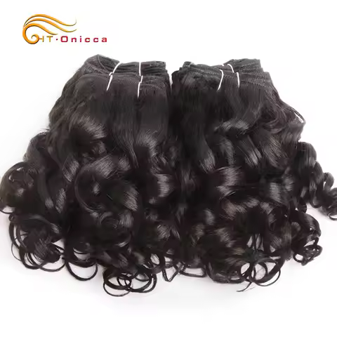 Curly Human Hair Bundles 100% Human Hair Bundles Brazilian Hair Weave Bundles 6 Pcs/Lot Color 1B/2/4