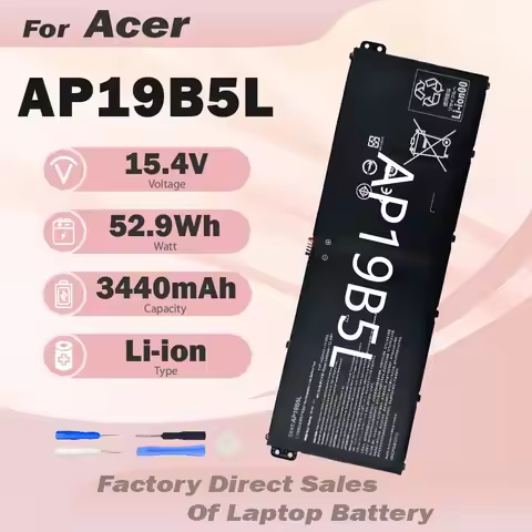 AP19B5L 52.9Wh Battery Replacement for Acer Aspire 5 A514-54 A515-55 A515-43 A515-43G A515-52 A515-5