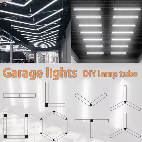 Hexagon LED lighting for DIY Garage Barbecue Shop Barbershop Gym Bar Car Showroom 4S Workshop Ceilin