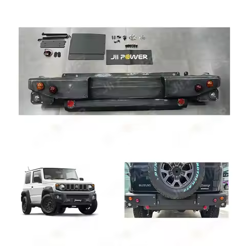 JP16 ODM Jimny Accessories Little D Defender Style Rear Bumper for Suzuki Jimny Body Kit JB74 JB64 2