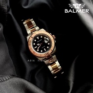 【现货】 Balmer 7918G RTT-4 Sapphire Men Watch with Black Dial Two Tone Silver and Rose Gold Stainless Steel
