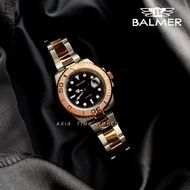 【现货】 Balmer 7918G RTT-4 Sapphire Men Watch with Black Dial Two Tone Silver and Rose Gold Stainless S