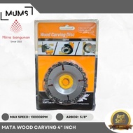 Wood Carving Disc Mata Gergaji Gerinda Chainsaw 4" 22T Potong Ukir KDK