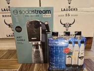 *全新*Sodastream ART拉桿式自動扣瓶氣泡水機（黑）+贈 原價專用水瓶3入