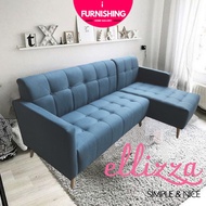 [ i FURNISHING ]WATER RESISTANT FABRIC SOFA 4 seater L-shape / Lenght 217cm / height 87cm