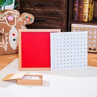 Premium Montessori Pythagoras Board – Solid Beechwood Multiplication Table Board, Times Table Learni