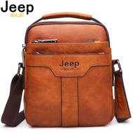 JEEP BULUO Men Messenger Bags Large Capacity Handbag For Man Spliter Leather Shoulder Bag Crossbody 