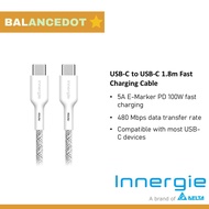 Innergie C-C 1.8meter Type C to Type C Cable 5A PD100W Fast charging USB 2.0 Fast Charging