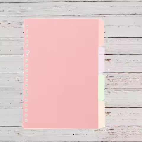 4Pcs PP Divider Binder Dividers Pastel Tabs for Organizing School Office Multi Subject Folder Notebo