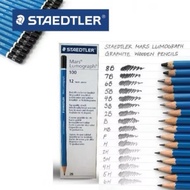 Staedtler Mars Lumograph  (12pcs)  100 B HB 2B 3B 4B 5B 6B 7B 8B 9B 10B 11B 12B F H 2H 3H 4H 5H 6H 9