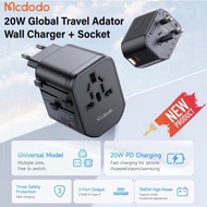 Travel Adapter Mcdodo Universal Charger 20W With Usb Type C Port