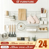 Wall Organizer Pegboard Kitchen Wall Shelf Accessories Hanger Board For Office Kitchen Rack Wall Han