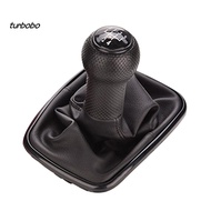 turbobo 5 Speed Faux Leather Shifter Gear Shift Knob Gaiter Boot for  Mk4 Golf Jetta