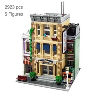 Suitable for Lego City Street View Series 10278 Police Station Building Blocks Large Building Model 