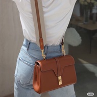 Celine Soft16小號肩背斜背包 金棕 牛皮 24*16*7 98新配件塵袋肩帶