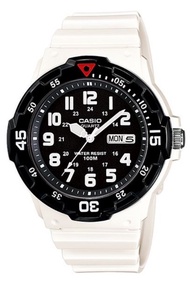 นาฬิกาข้อมือ Casio รุ่น MRW-200HC-2B / MRW-200HC-4B / MRW-200HC-7B นาฬิกาผู้ชาย สีเงิน สายเรซิ่น กัน