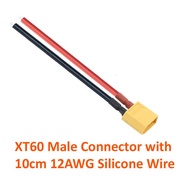 XT60 Male Connector with 10cm 12AWG / 14AWG Silicone Wire
