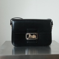 CELINE Vintage 1970-1980s 思琳 雙面馬車扣 Box小牛皮風琴肩背包