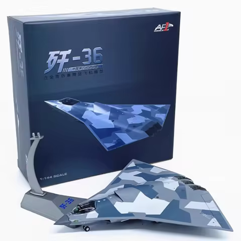1:144 Scale Chinese Air Force J-36 J36 Fighter Jet Aircraft Model Alloy Finished Collectible Ornamen
